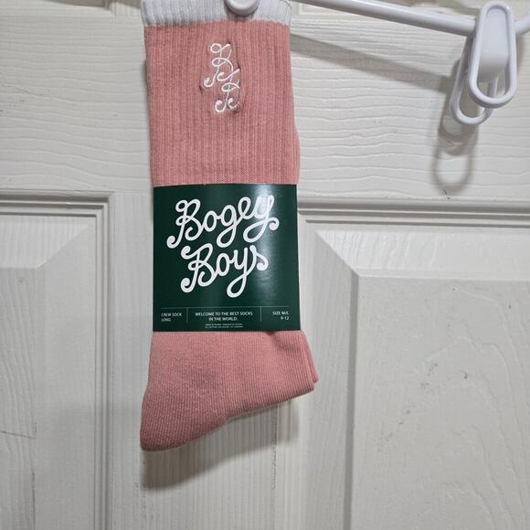 Bogey boys socks by macklemore mens size 9-12 m/L pastel pink long crew socks - Picture 6 of 7
